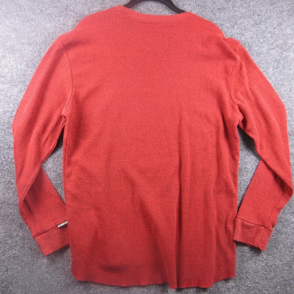 Ecko Unltd Sweater Mens XL Red Waffle Knit Crewneck Pullover Long Sleeve Logo‎